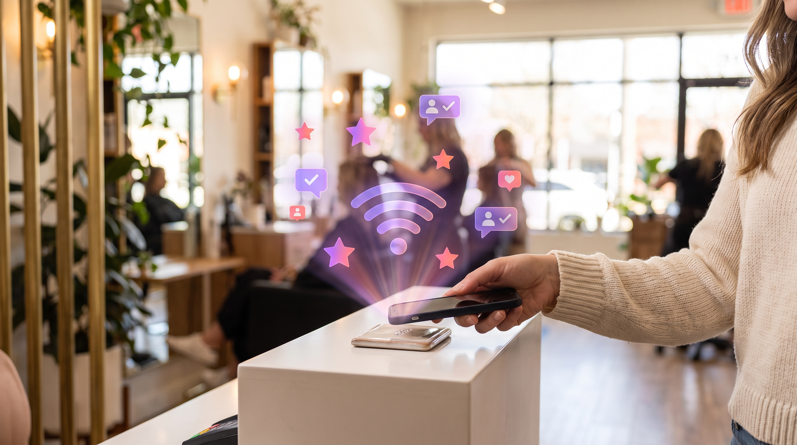 Plaque NFC avis Google en boutique