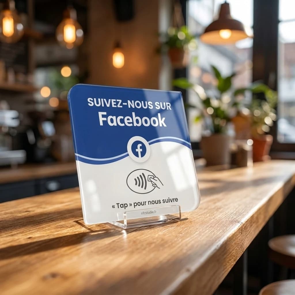 Plaque Verre Facebook