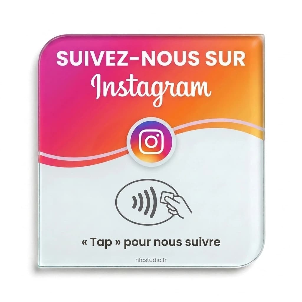 Plaque Verre Instagram
