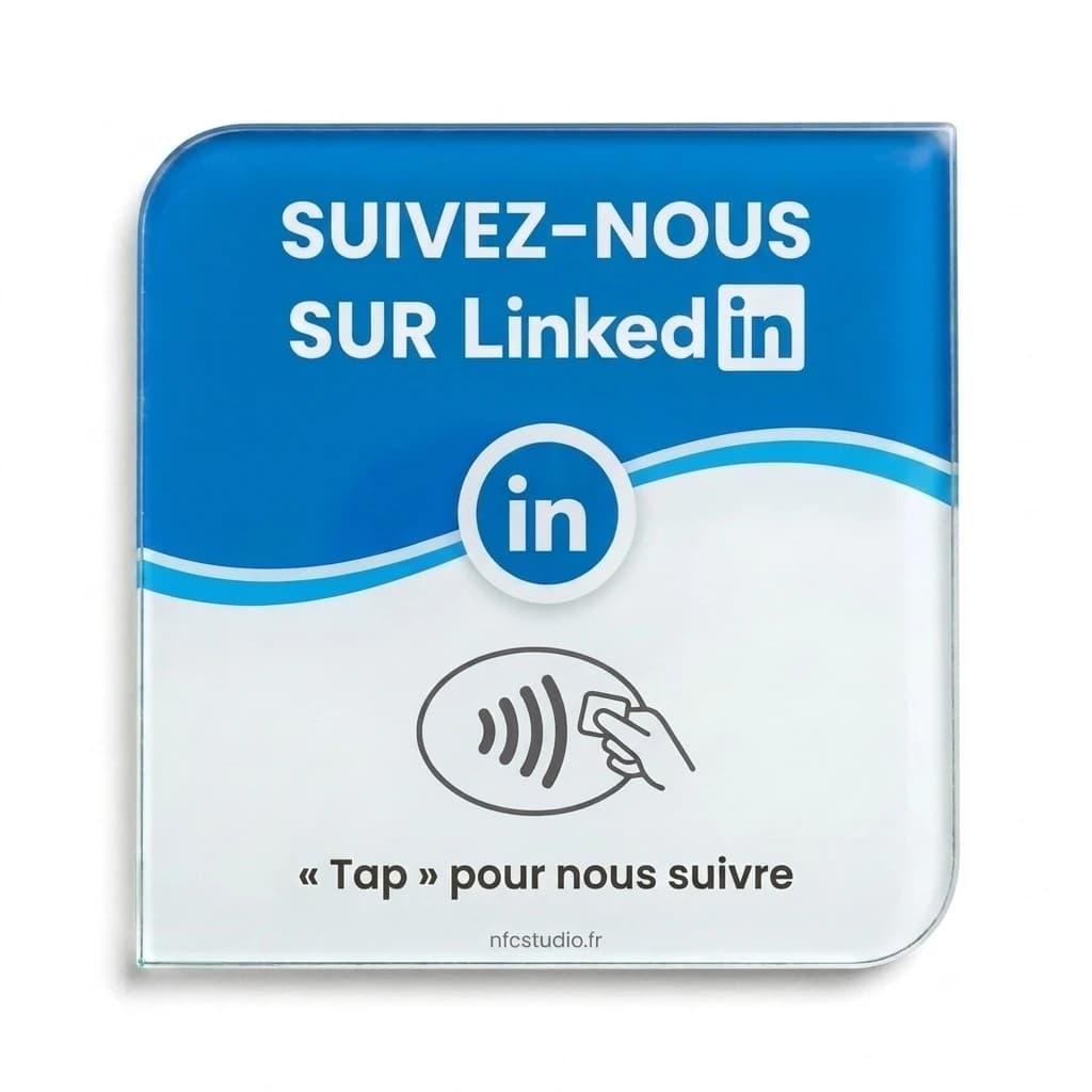 Plaque Verre LinkedIn