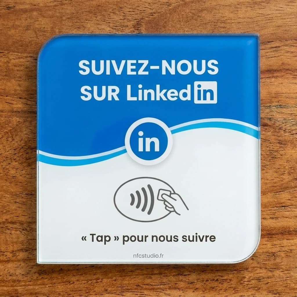 Plaque Verre LinkedIn
