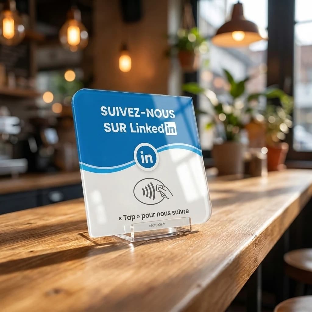 Plaque Verre LinkedIn