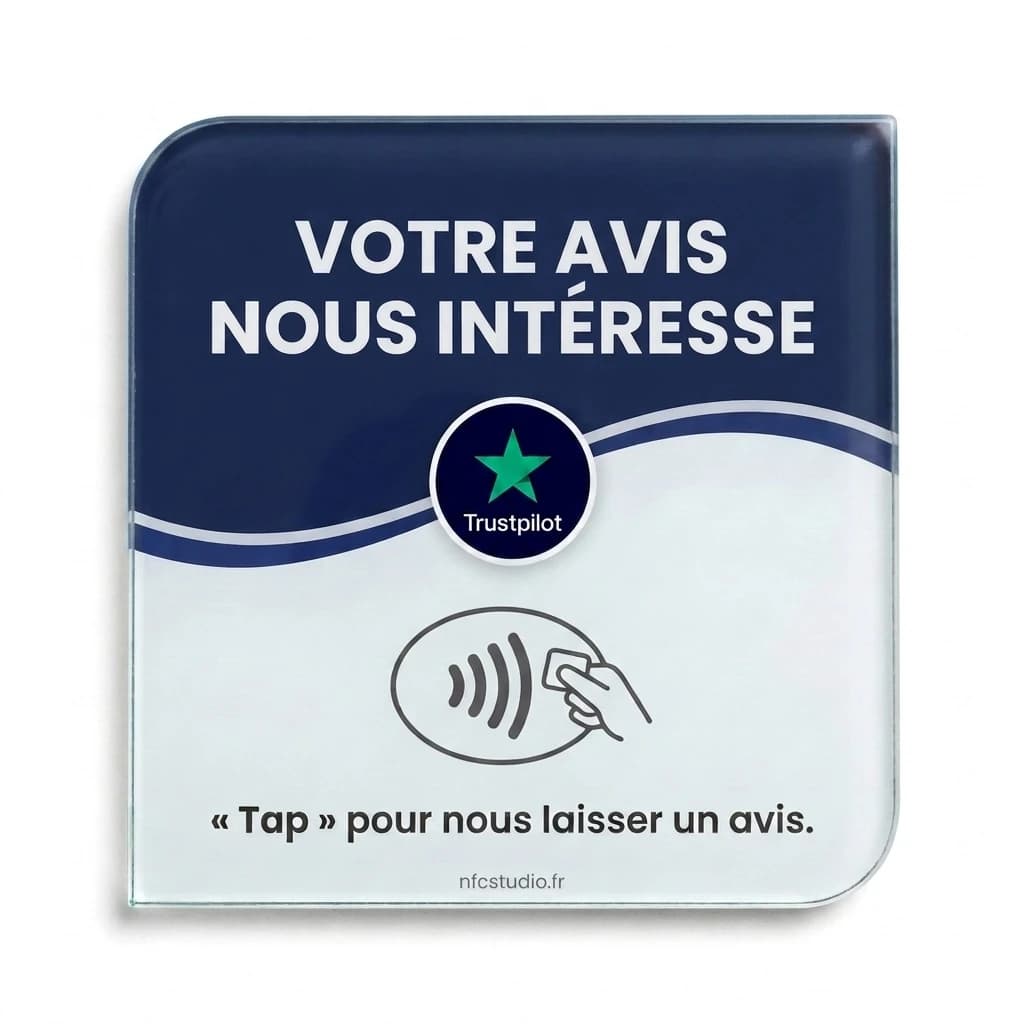Plaque Verre Trustpilot