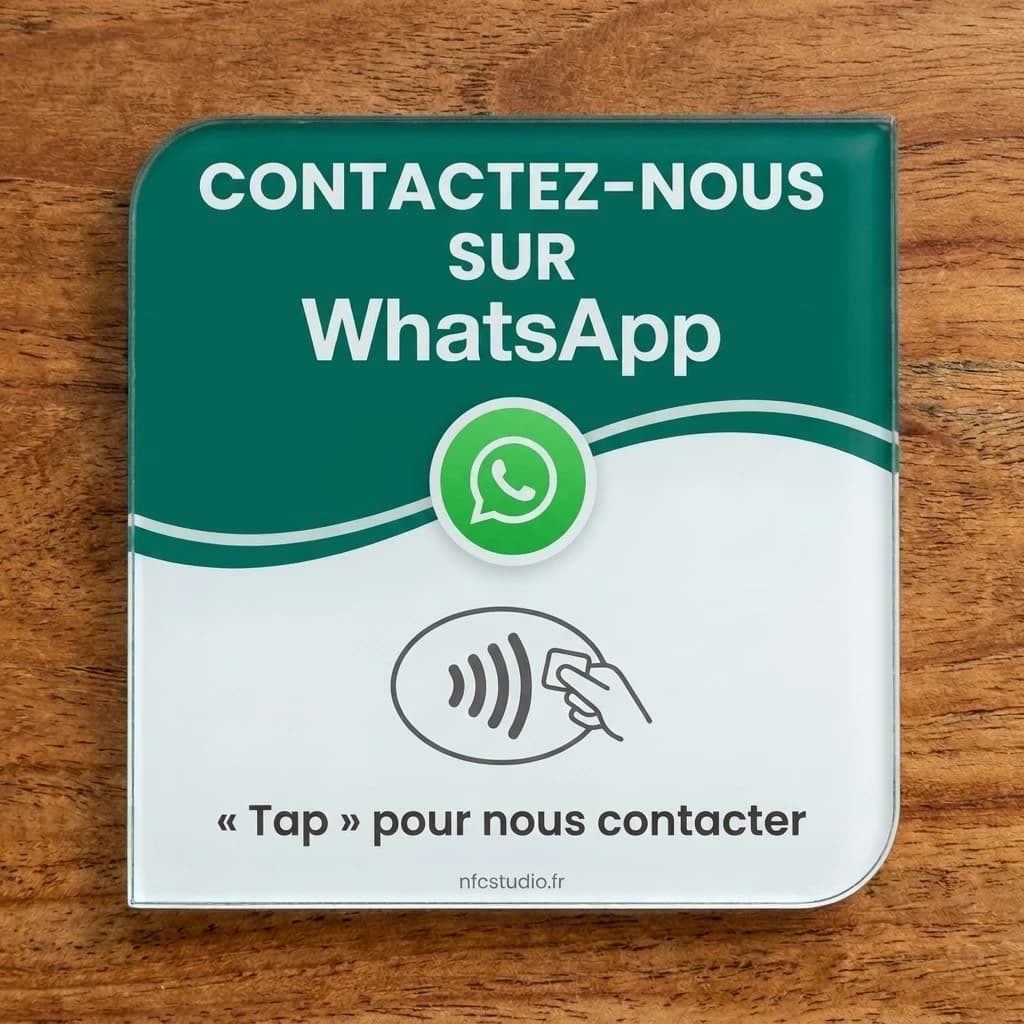Plaque Verre WhatsApp