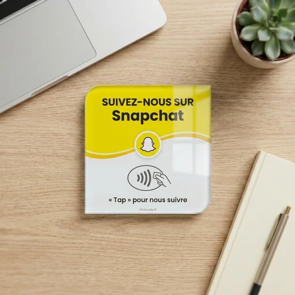 Plaque Verre Snapchat